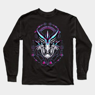 dragon head face glitch Long Sleeve T-Shirt